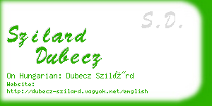 szilard dubecz business card